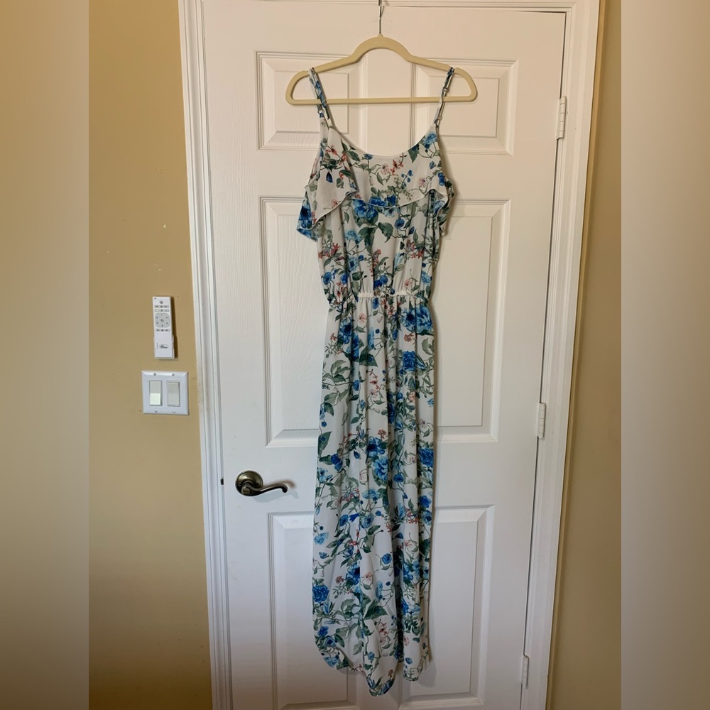 Elan Floral Maxi Dress‎ - Blue and Green